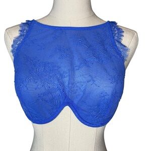 Victoria's Secret Blue Lace Bra Full-Coverage
